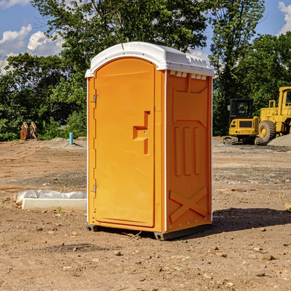 are there any restrictions on what items can be disposed of in the portable toilets in Hornbeck